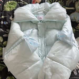 NWT SELKIE The Tall Glass Marshmallow Puffer - Light Blue